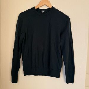 Uniqlo Extra Fine Merino Wool Crewneck Sweater Size Small Dark green